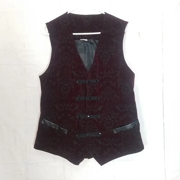 Spirit Halloween velvet faux leather vest - Picture 1 of 9
